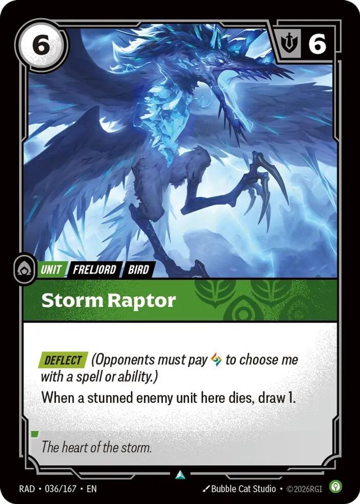 Storm Raptor 036/167 Uncommon Radiance Riftbound Foil NM
