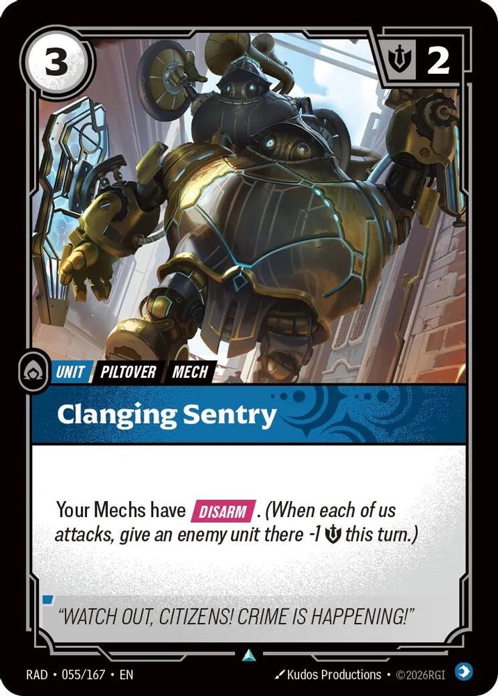 Clanging Sentry 055/167 Uncommon Radiance Riftbound NM