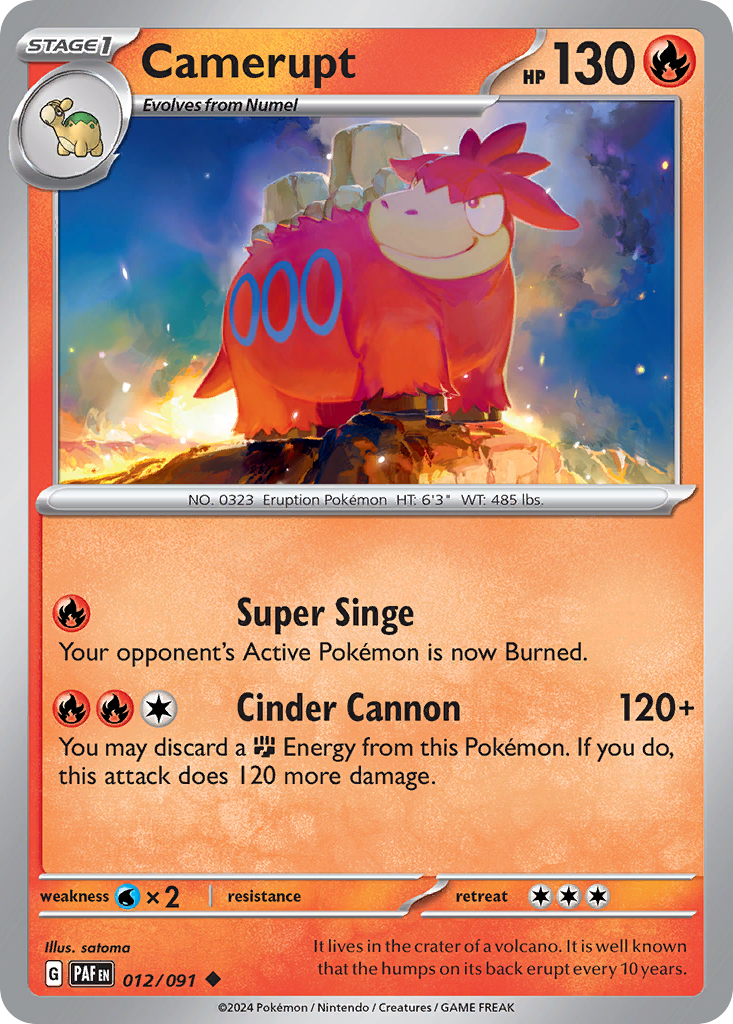 Camerupt 012/091 Uncommon Paldean Fates