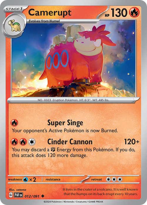 Camerupt 012/091 Uncommon Paldean Fates