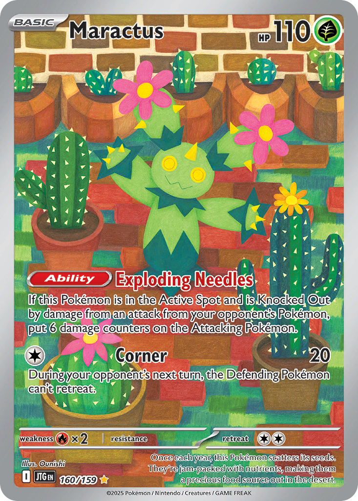 Maractus 160/159 Illustration Rare Journey Together Pokemon Holo NM