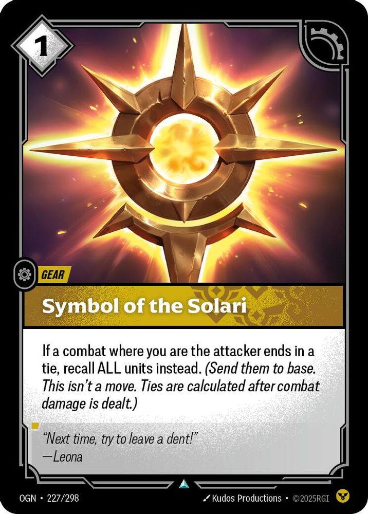 Symbol of the Solari 227/298 Uncommon Origins