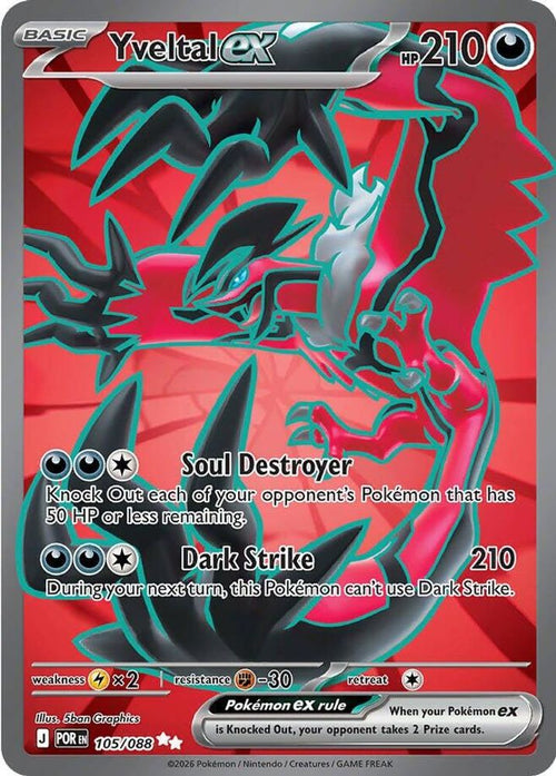Yveltal ex 105/088 Ultra Rare Perfect Order Holo