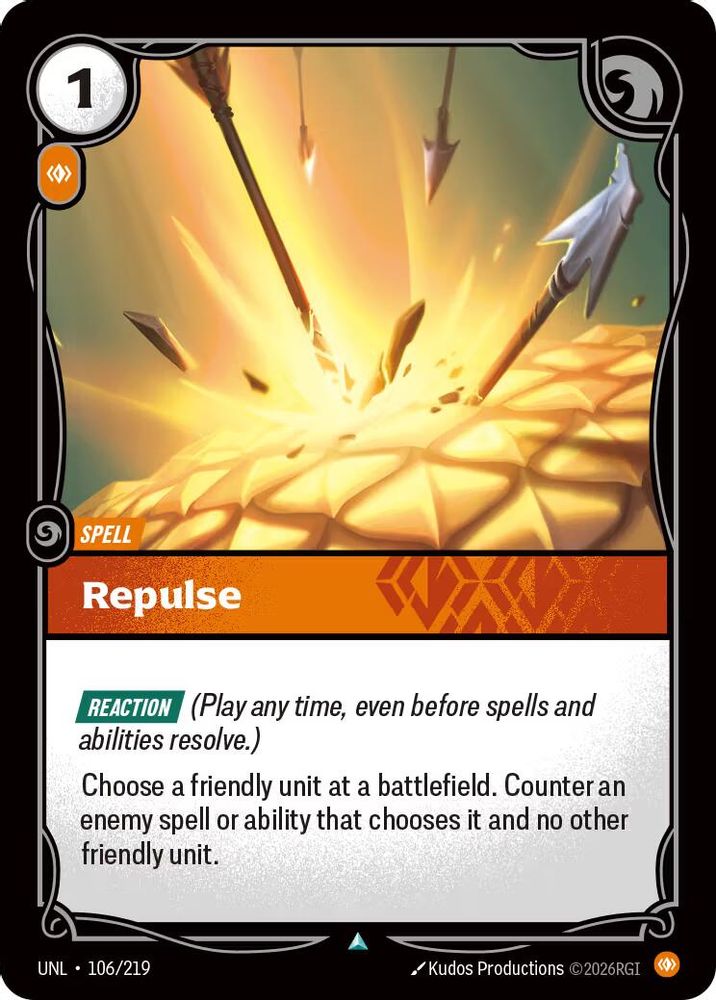 Repulse 106/219 Uncommon Unleashed Riftbound NM