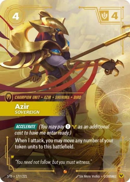 Azir - Sovereign 177/221 Epic Spiritforged Foil