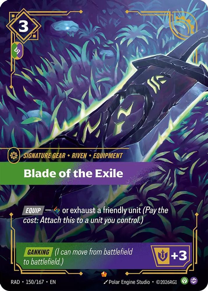 Blade of the Exile 150/167 Epic Radiance Riftbound Foil NM