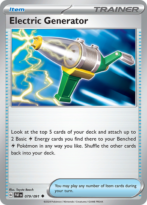 Electric Generator 079/091 Uncommon Paldean Fates