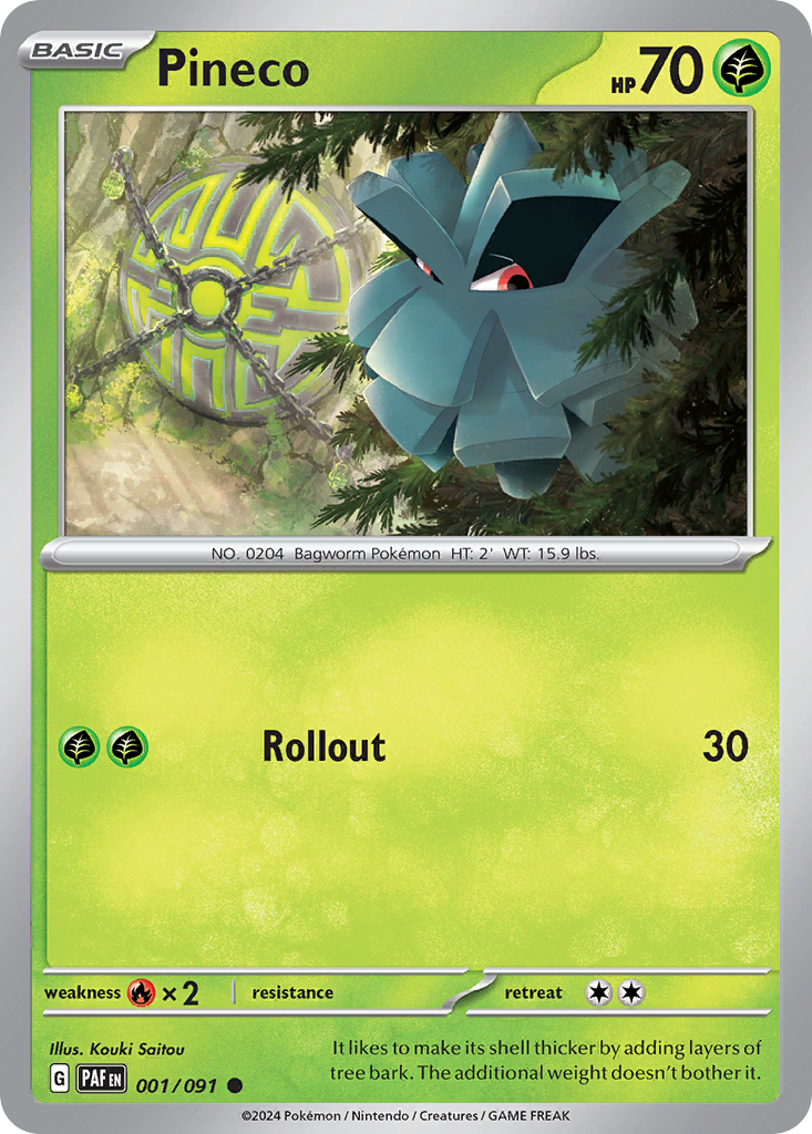 Pineco 001/091 Common Paldean Fates