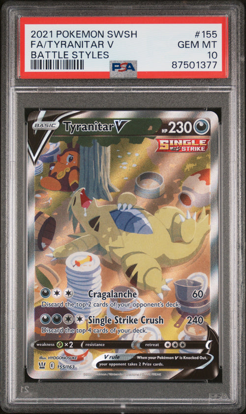 Tyranitar V 155/163 Battle Styles Pokemon PSA 10 Gem Mint
