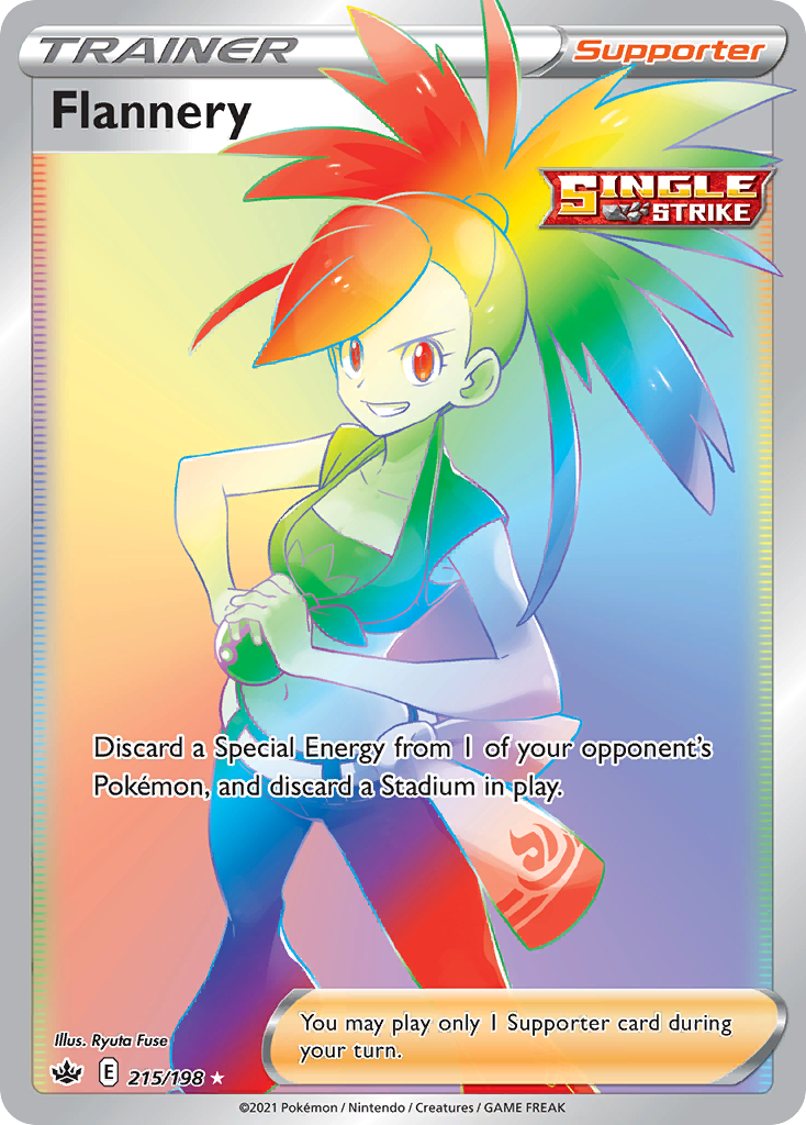 Flannery 215/198 Rainbow Rare Chilling Reign Pokemon Holo NM