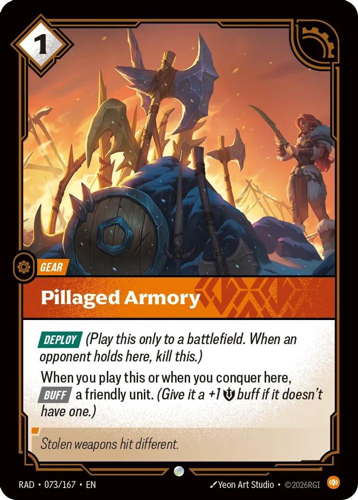 Pillaged Armory 073/167 Common Radiance Riftbound Foil NM