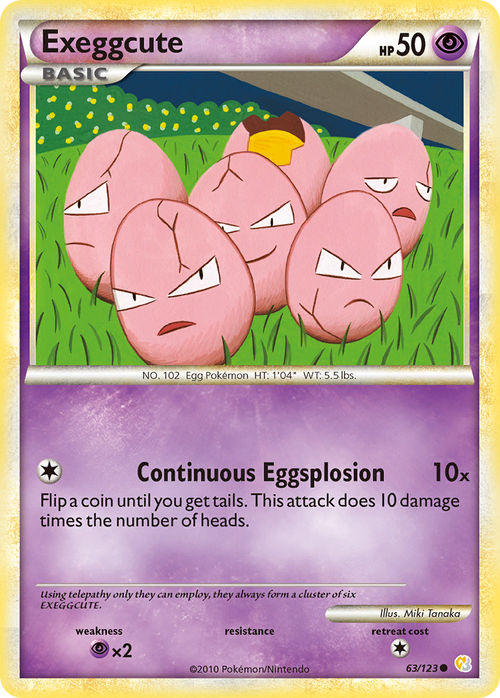 Exeggcute 63/123 Common HeartGold & SoulSilver
