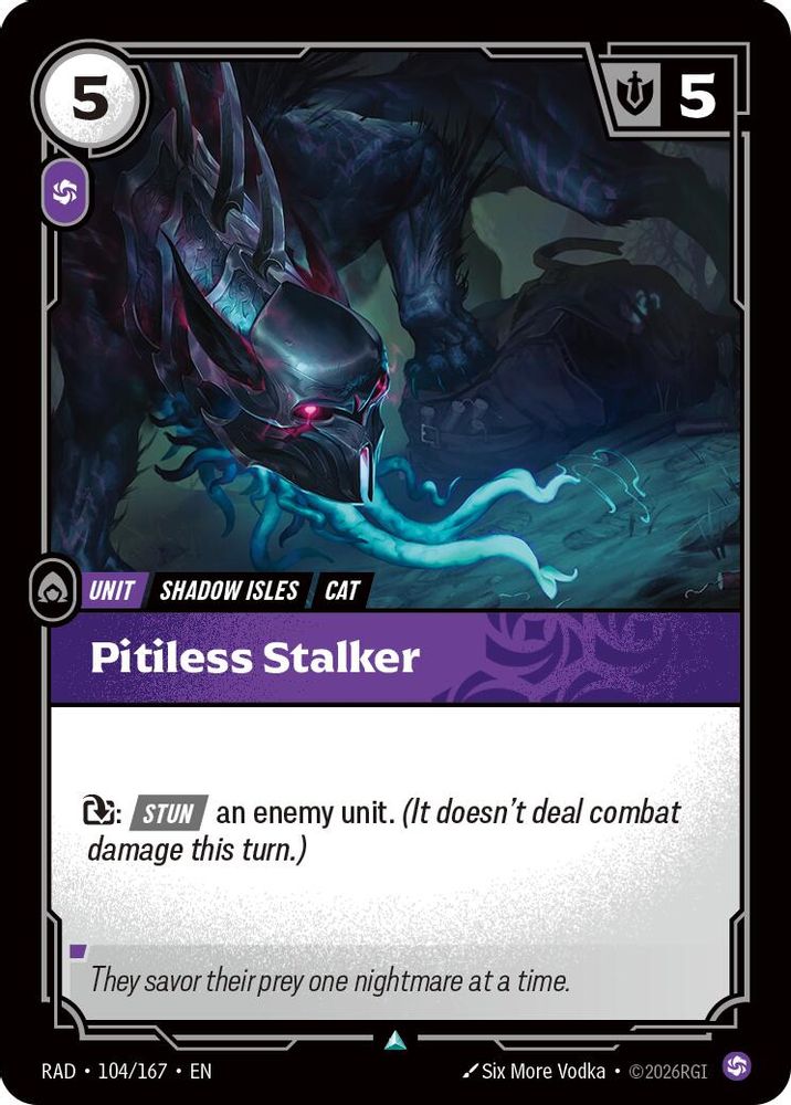 Pitiless Stalker 104/167 Uncommon Radiance Riftbound Foil NM