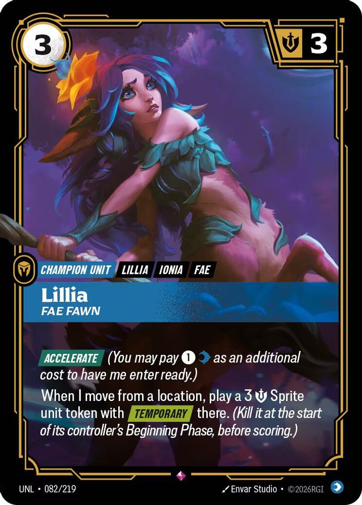 Lillia - Fae Fawn 082/219 Rare Unleashed Foil