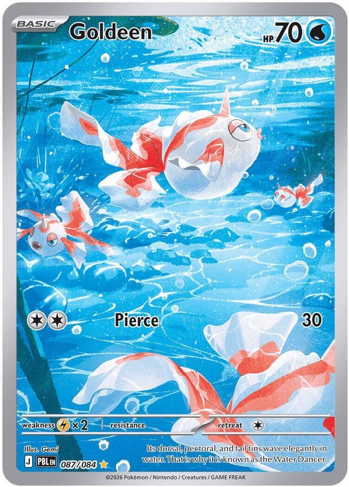 Goldeen 087/084 Illustration Rare Pitch Black Holo