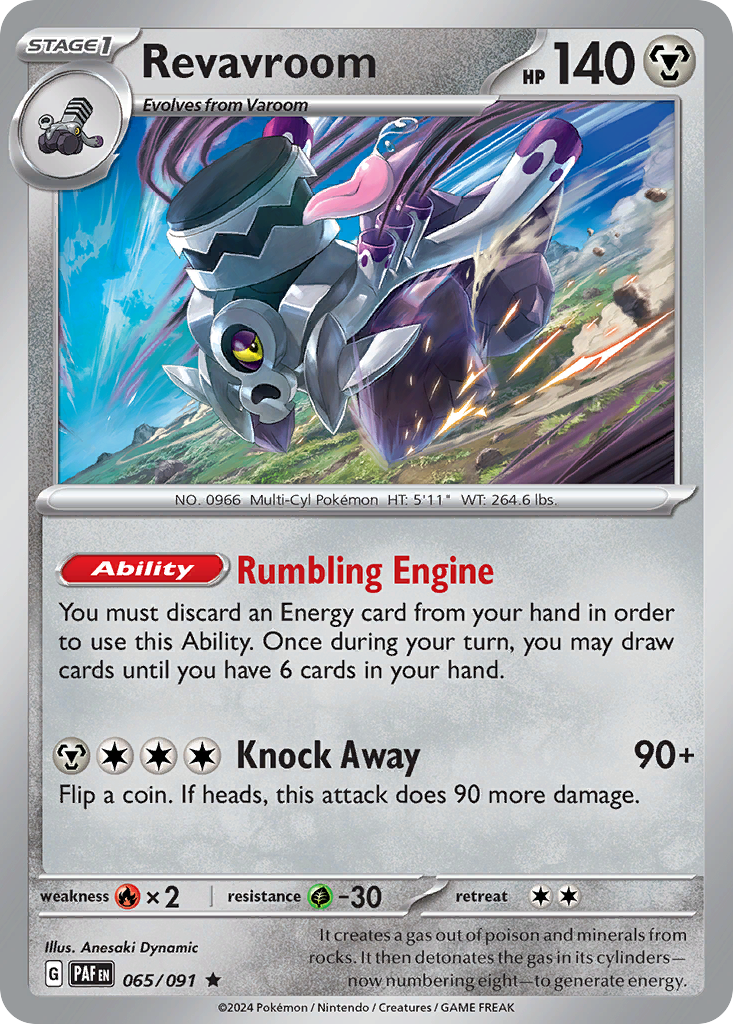 Revavroom 065/091 Rare Paldean Fates Holo