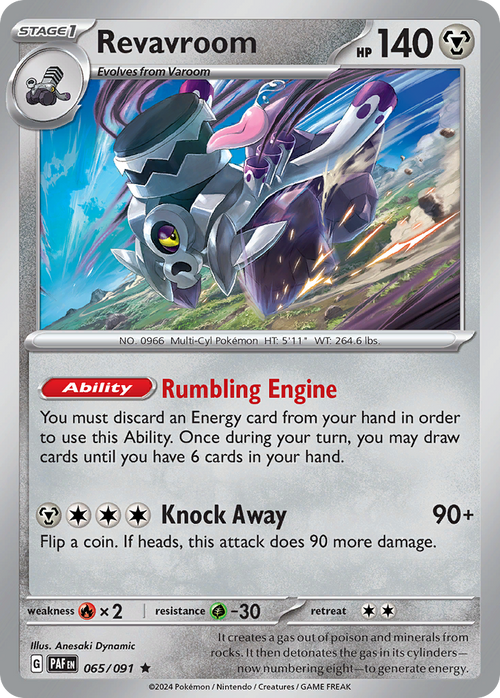 Revavroom 065/091 Rare Paldean Fates Holo