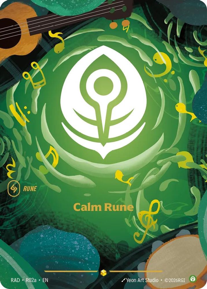 Calm Rune (R02a) R02A Showcase Radiance Riftbound Foil NM