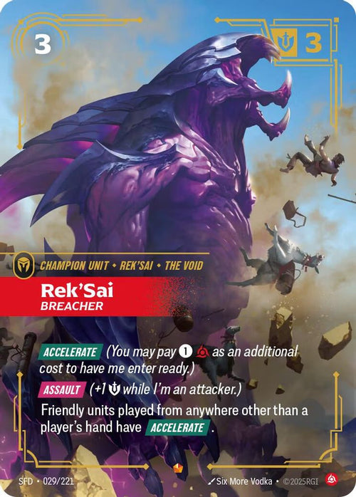 Rek'Sai - Breacher 029/221 Epic Spiritforged Foil