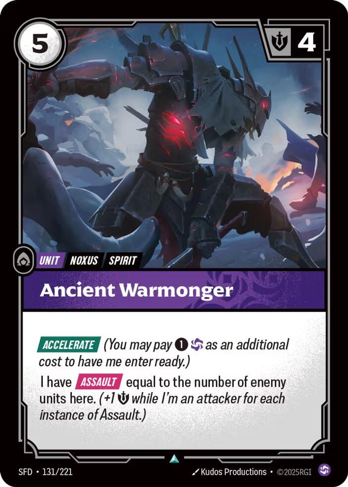 Ancient Warmonger 131/221 Uncommon Spiritforged