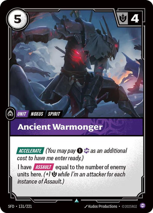 Ancient Warmonger 131/221 Uncommon Spiritforged