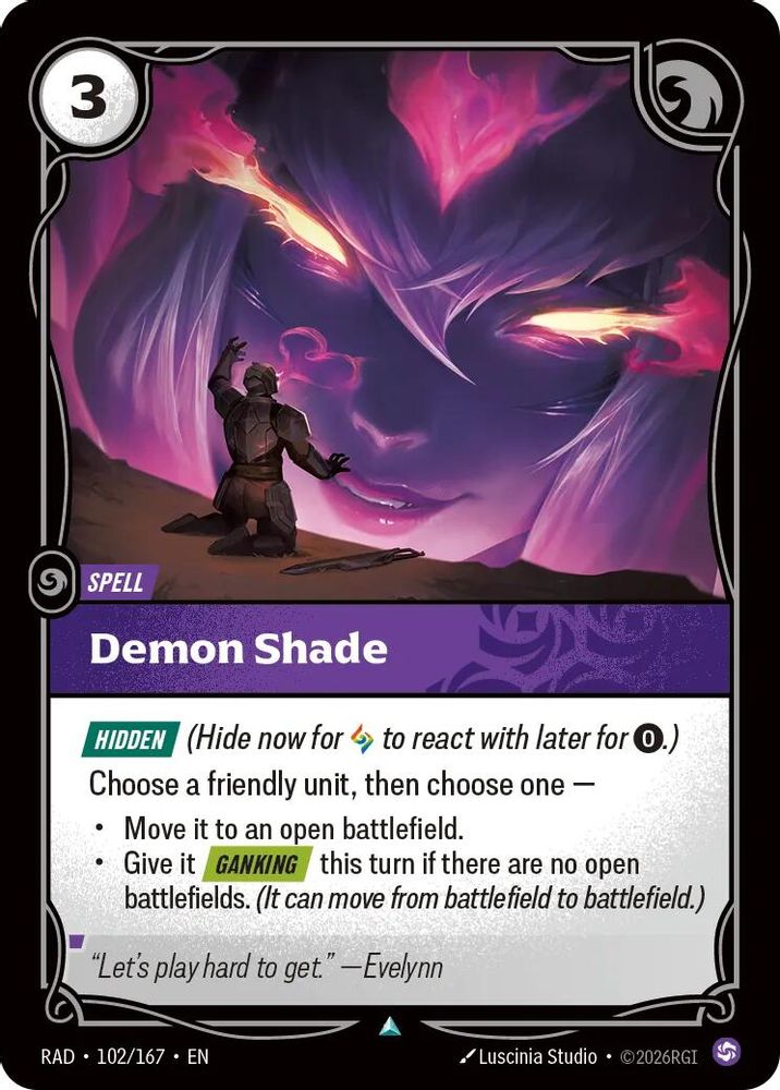 Demon Shade 102/167 Uncommon Radiance Riftbound Foil NM
