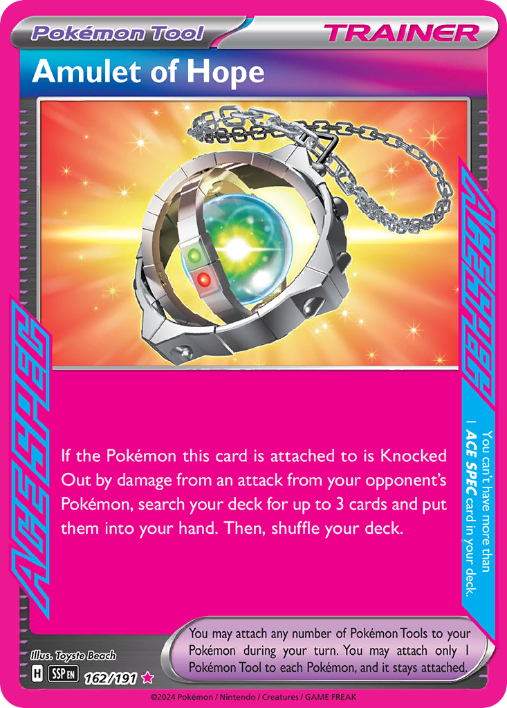Amulet of Hope 162/191 ACE SPEC Surging Sparks Holo
