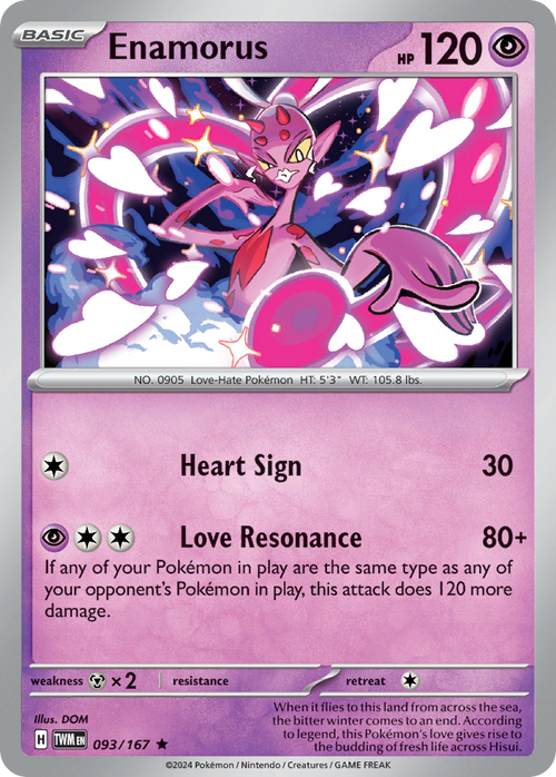 Enamorus 093/167 Rare Twilight Masquerade Holo