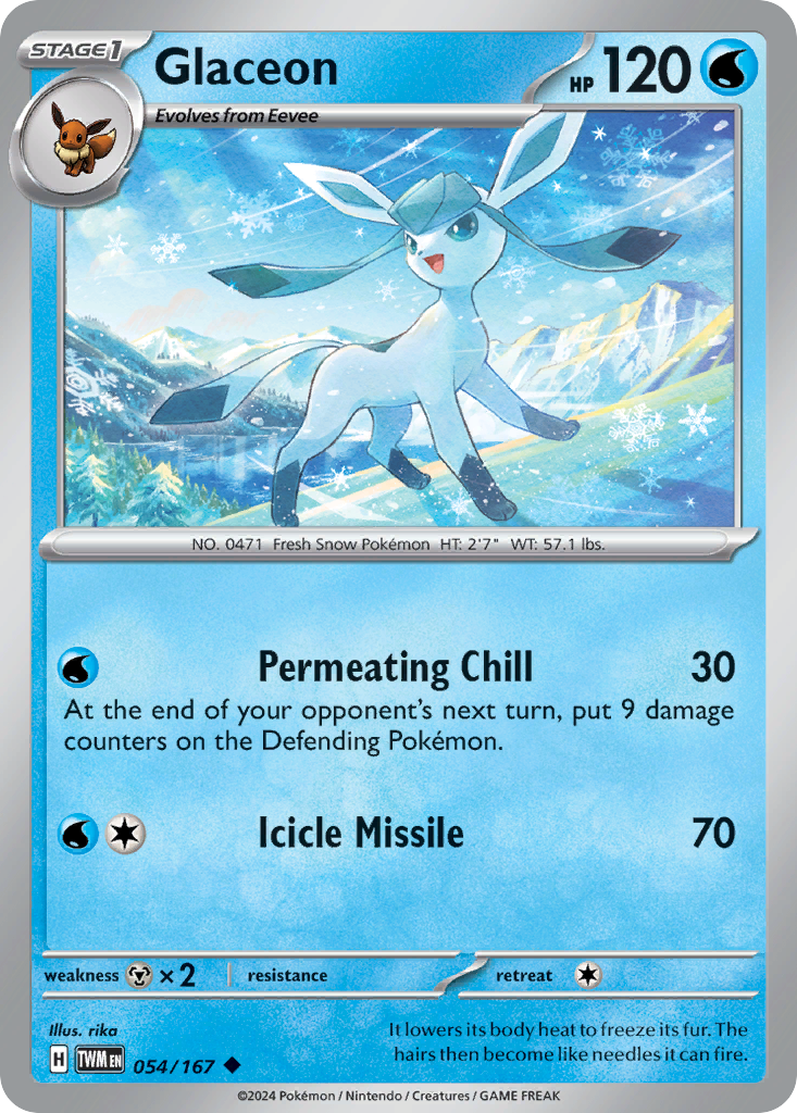 Glaceon 054/167 Uncommon Twilight Masquerade Reverse Holo