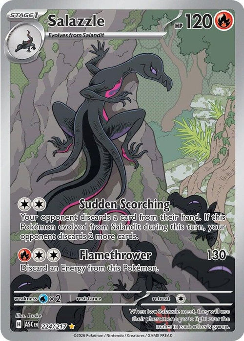 Salazzle 224/217 Illustration Rare Ascended Heroes Holo