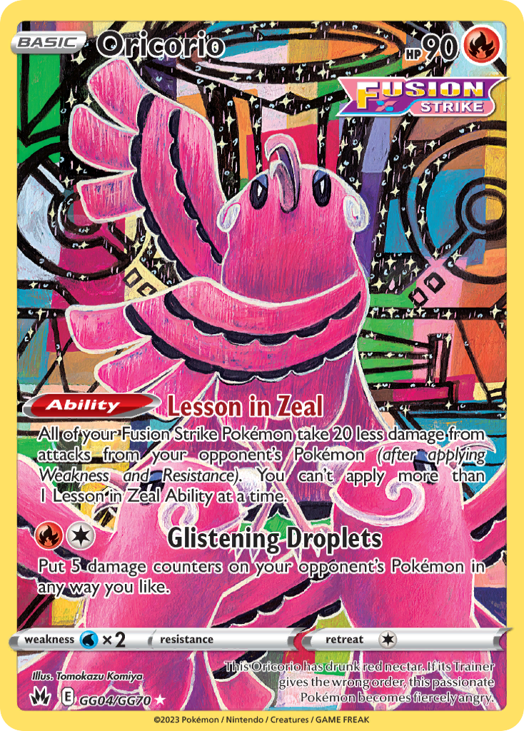 Oricorio GG04/GG70 Holo Crown Zenith Galarian Gallery Pokemon NM