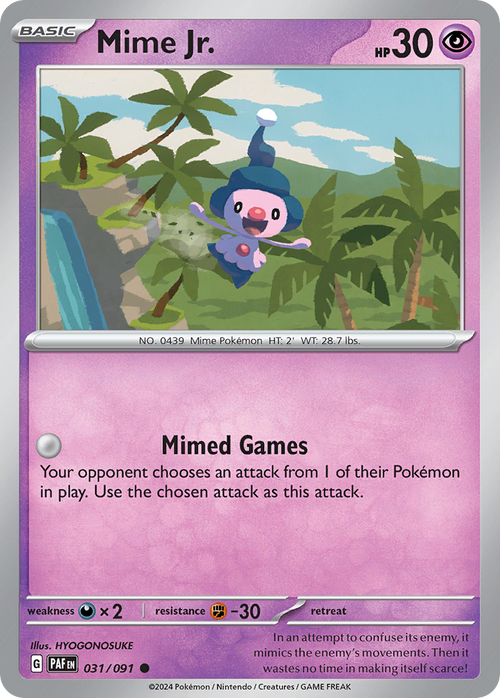 Mime Jr. 031/091 Common Paldean Fates