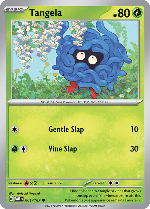 Tangela 001/167 Common Twilight Masquerade Reverse Holo