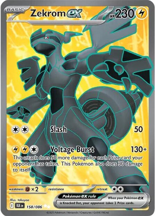 Zekrom ex 158/086 Holo Ultra Rare Black Bolt