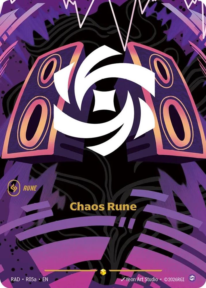 Chaos Rune (R05a) R05A Showcase Radiance Riftbound Foil NM