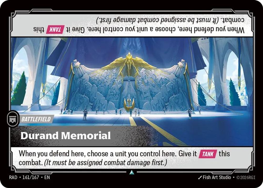 Durand Memorial 161/167 Uncommon Radiance Riftbound Foil NM