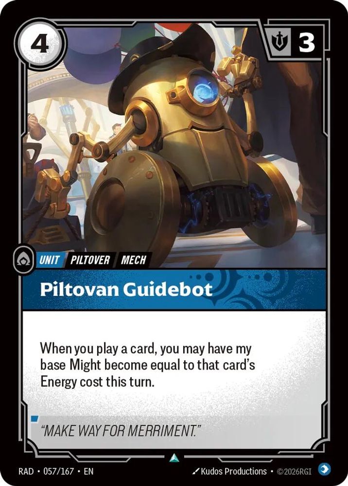 Piltovan Guidebot 057/167 Uncommon Radiance Riftbound Foil NM