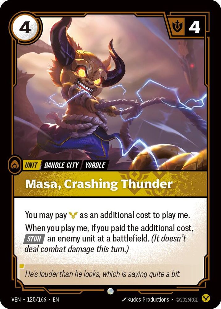 Masa, Crashing Thunder 120/166 Common Vendetta