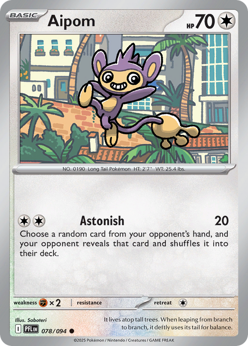 Aipom 078/094 Common Phantasmal Flames Reverse Holo