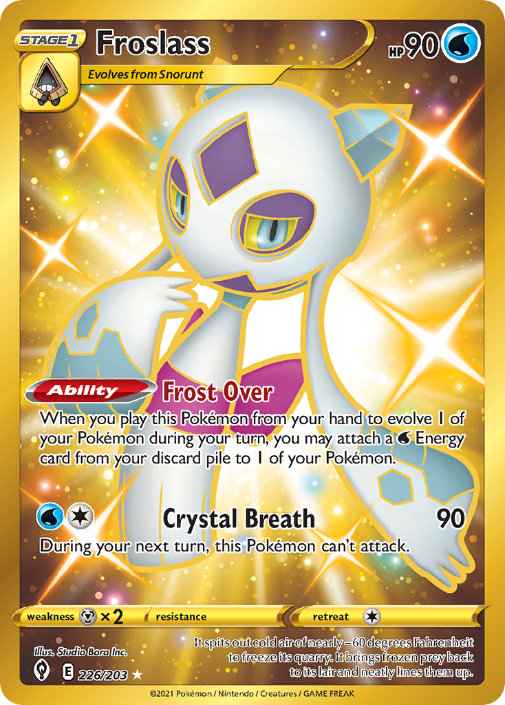 Froslass 226/203 Secret Rare Evolving Skies Pokemon Holo NM