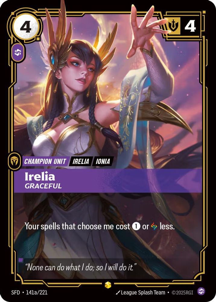 Irelia - Graceful (Alternate Art) 141A/221 Spiritforged Foil
