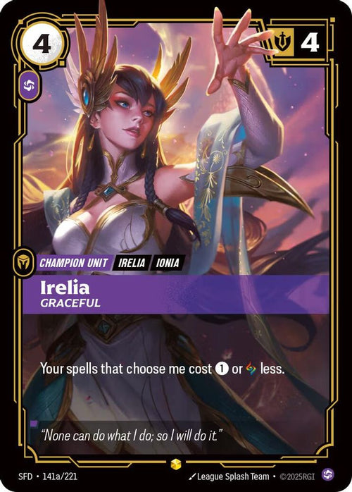 Irelia - Graceful (Alternate Art) 141A/221 Spiritforged Foil