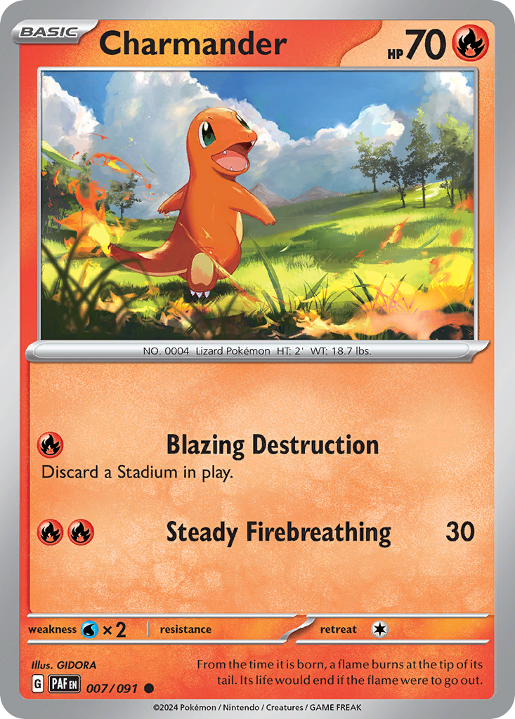 Charmander 007/091 Common Paldean Fates