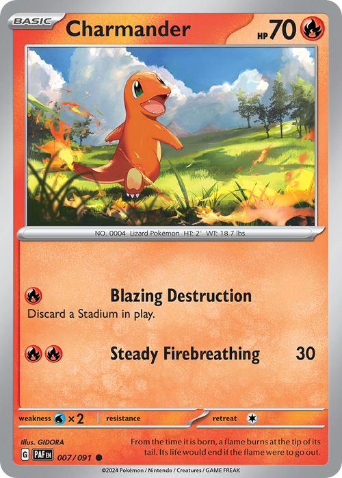 Charmander 007/091 Common Paldean Fates