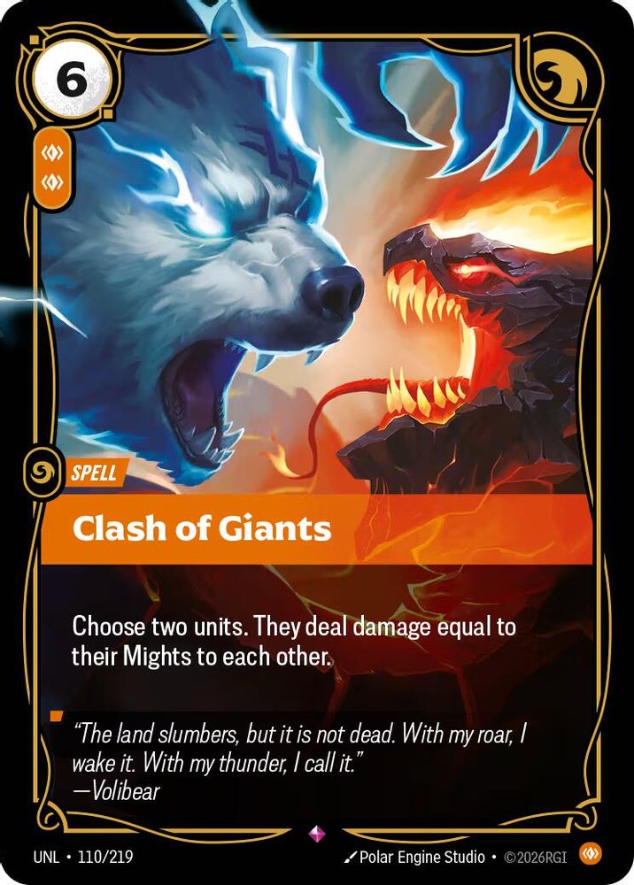 Clash of Giants 110/219 Rare Unleashed Foil