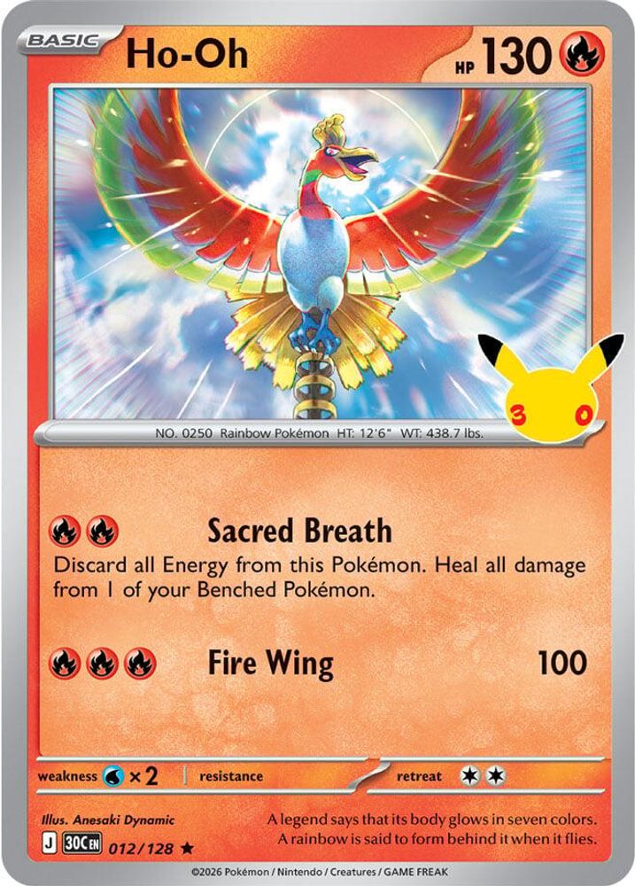 Ho-Oh 012/128 Rare ME: 30th Celebration Holo