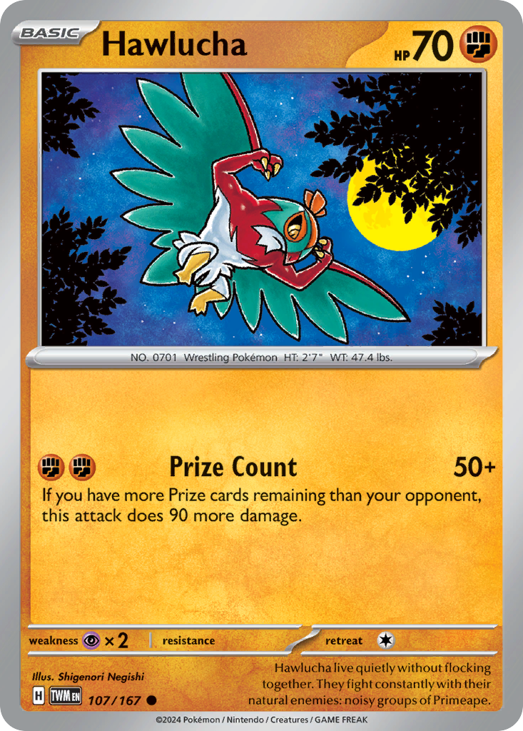 Hawlucha 107/167 Common Twilight Masquerade Reverse Holo