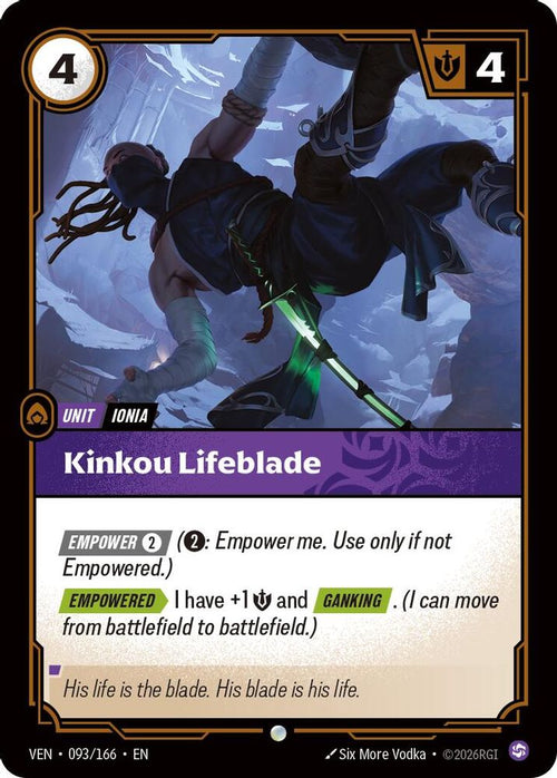 Kinkou Lifeblade 093/166 Common Vendetta