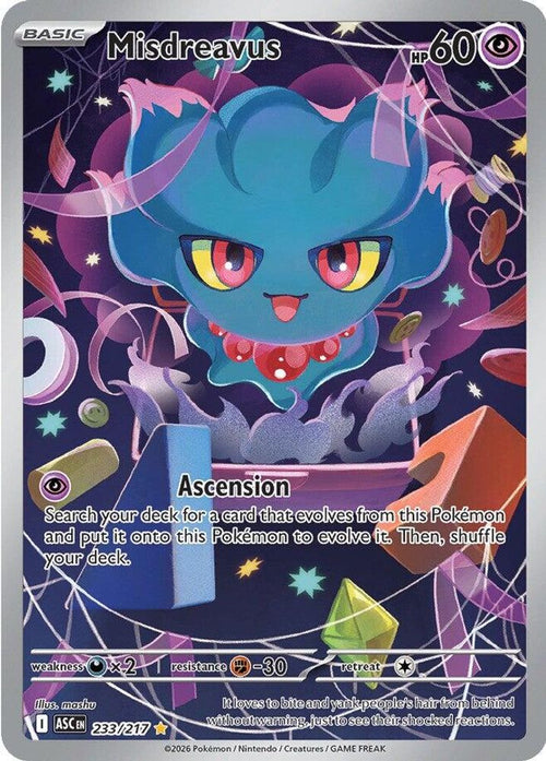 Misdreavus 233/217 Illustration Rare Ascended Heroes Holo