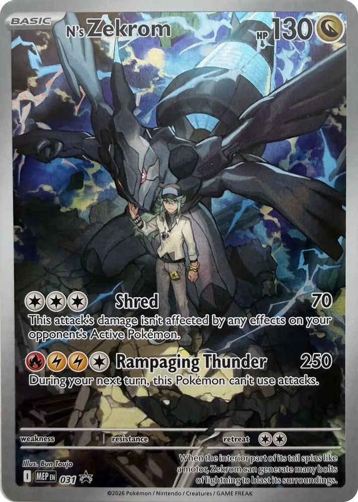 N's Zekrom 031 Holo Promo ME: Mega Evolution Promo